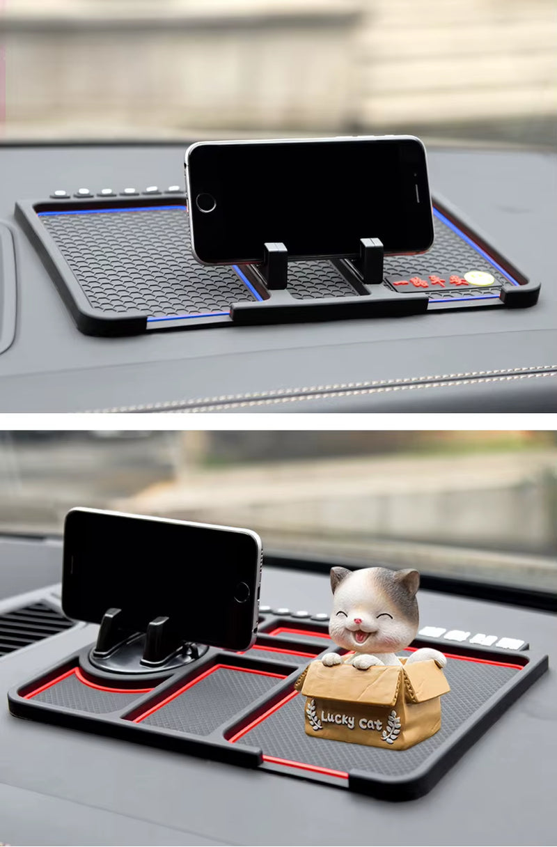 Non-Slip Phone Pad for 4-In-1 Car Parking Number Card Anti-Slip Mat Auto Holder Sticky anti Slide Dash Phone Mount