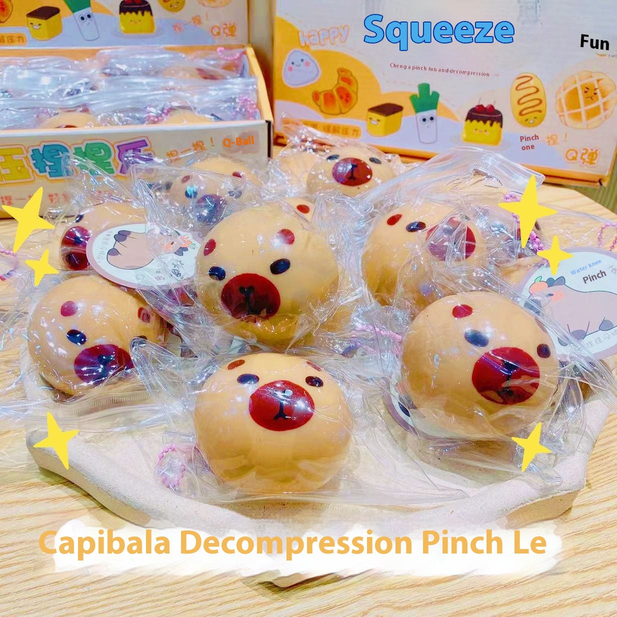 Capabala Capybara Fluid Squeezing Toy Doll Vent Decompression Small Toy