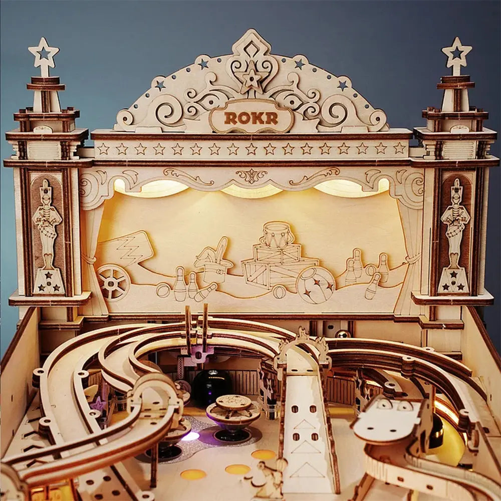 ROKR 3D Puzzle Pinball Machine Wooden Puzzle Brainteaser Building Toy For Adult Big Save Store
