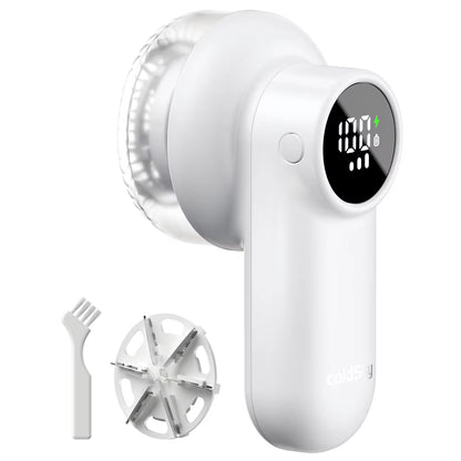 Coldsky Rechargeable Lint Shaver with Digital Display Fabric Shaver Sweater Shaver 3-Speeds with 6-Leaf Blades for Clothes Sofa