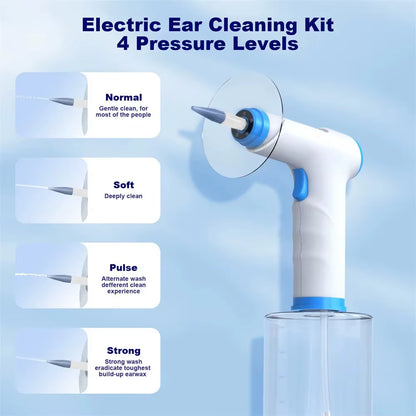 Ear Wax Cleaner Earwax Removal Water Powered Ear Cleaner Water Resistant Ear Cleaner Earwax Removal Kit with Ear Washer 4 Mode