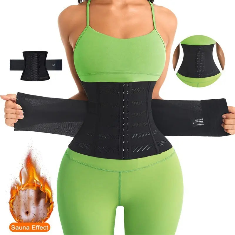 High Elastic Belly Band Men And Women Sports Fitness Tummy Slimming Shaping Postpartum Body Mesh Breathable Waistband Women MISTHIN Official Store