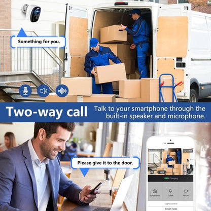 Hawkray Solar CCTV Wireless Camera Indoor Outdoor Wifi HD 2K Resolution Home Security Surveillance Video Night Version Cam Baby 3MP Two Way Audio White/Ir Dual Light Support Monitor