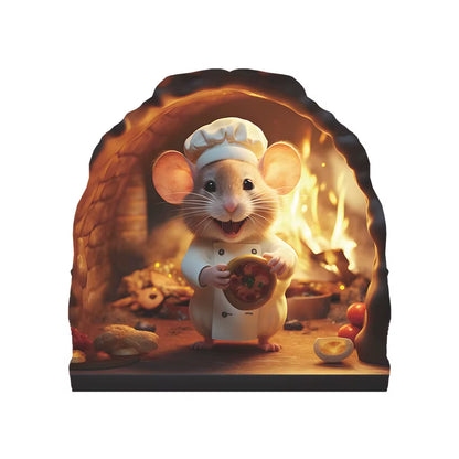 Cartoon Cute Little Mouse Hole Wall Stickers Kids Room Decoration PVC DIY Bedroom Mural Mous Reading Cooking Home Decor Declas