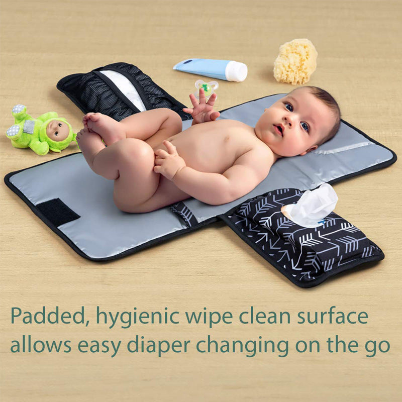 Oxford Black Portable Baby Changing Pad Appletree Kids Store
