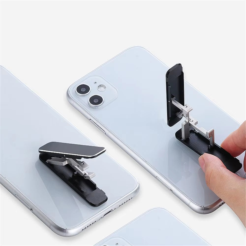 Mini Invisible Portable Foldable Mobile Phone Stand Aluminum Alloy Desktop Mount Material Holder Adjustable Angle