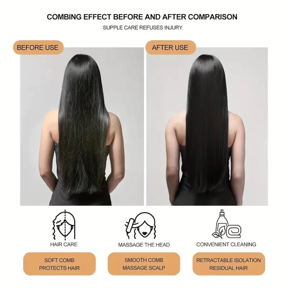 Massage Comb Fine Air Cushion Comb Rotating Lifting Hair Comb One Click Cleaning Women Anti-Static Air Cushion Hair Comb