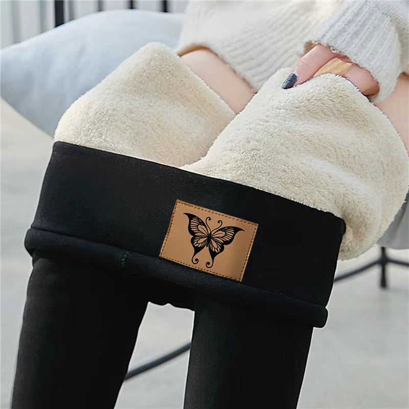 Thermal Lambwool Leggings Women Winter Thicken Fleece Lined Stretchy Warm Hight Waist Skinny Fitness Leggins Soft Workout Tights