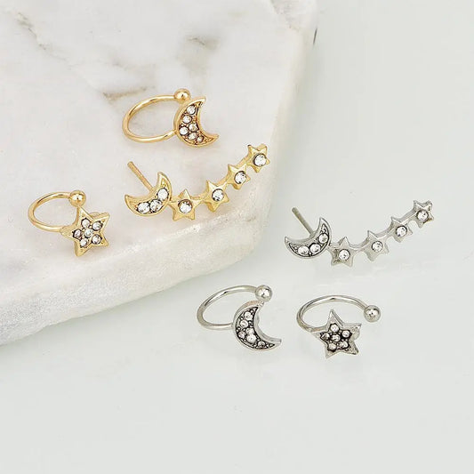  View details for Moon & Star Earring and Cuff Set Moon & Star Earring and Cuff Set