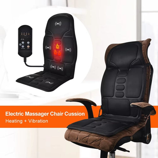 Electric Massage Chair Pad with Soothing Heat Therapy – Ideal for Home & Car Stone's Store