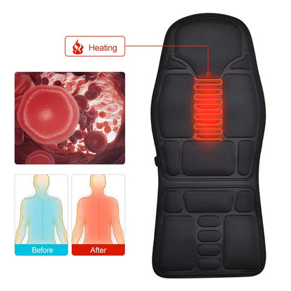 Electric Massage Chair Pad with Soothing Heat Therapy – Ideal for Home & Car Stone's Store