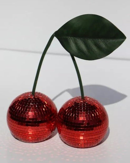 Cherry Disco Ball, Whimsical Dopamine Decor, Quirky Decorative Object Inspecial Home