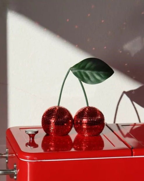 Cherry Disco Ball, Whimsical Dopamine Decor, Quirky Decorative Object Inspecial Home