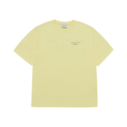 ADLV BASIC LOGO SEASON3 SHORT SLEEVE T-SHIRT LIGHT YELLOW Inkfusion Store