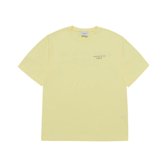 ADLV BASIC LOGO SEASON3 SHORT SLEEVE T-SHIRT LIGHT YELLOW Inkfusion Store