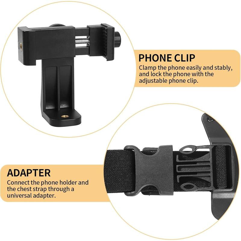 Mobile Phone Chest Adjustable Strap Mount Chest Cell Phone Clips Harness Holder Bracket Camera Smartphone Stand