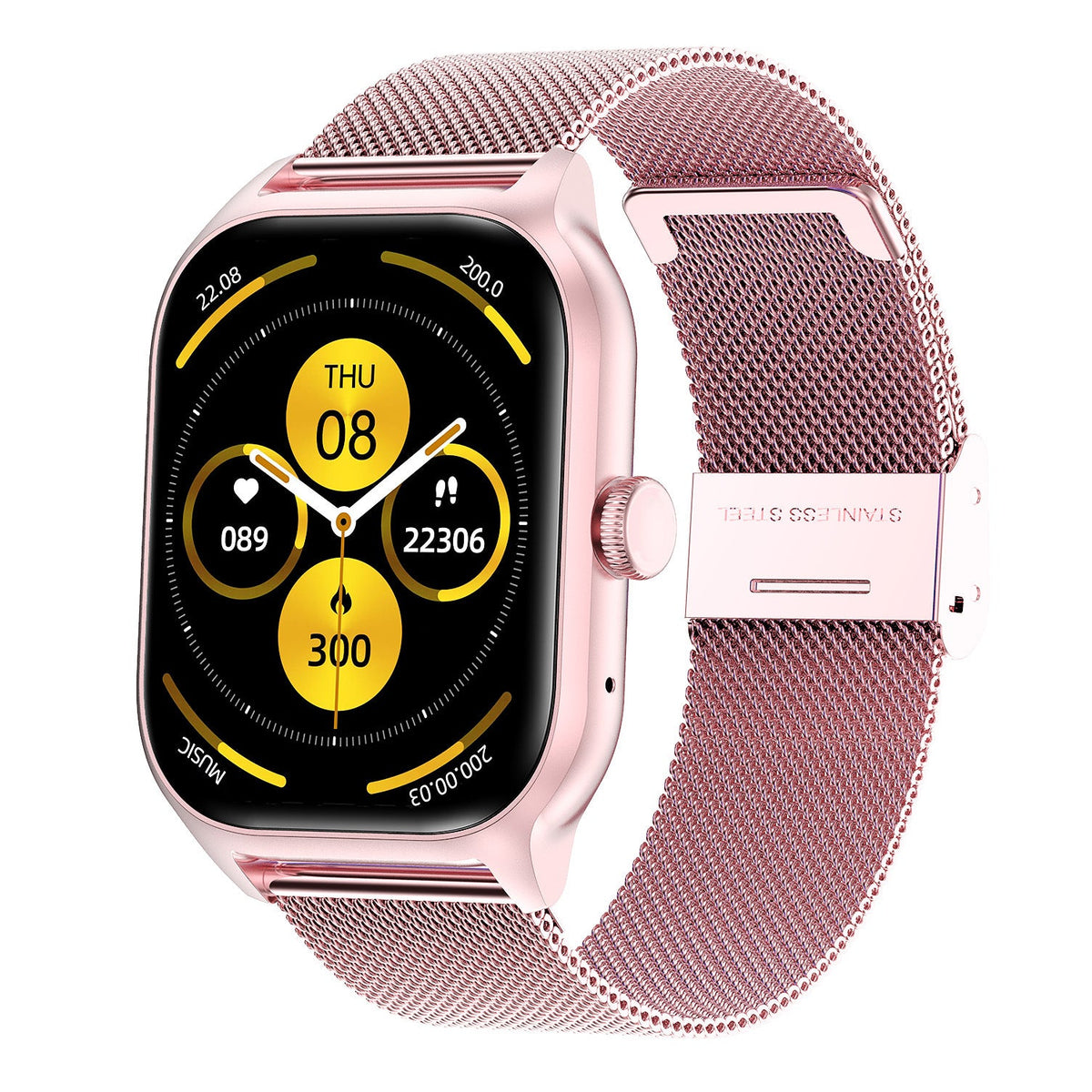LEMFO LT10 2.01 inch TFT Screen Smart Watch Supports Bluetooth Call / Health Monitoring, Steel Strap, Silicone Strap CJDropshipping