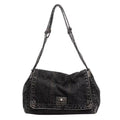 Solid Color Denim Canvas Shoulder Bag Multi Functional Fashionable Shoulder Bag Minimalist Casual Bag American Retro Handbag