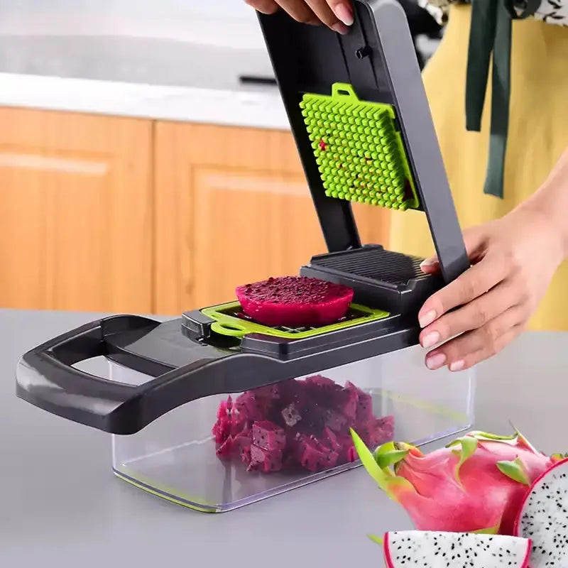 Multifunctional Vegetable Chopper 14/16 in One Chopper Handle Food Grate Chopper Kitchen Vegetable Slicer Dicing Machine Cutting YL Kitchens Store
