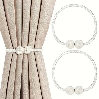 Magnetic Curtain Tiebacks 2 Pack,Classic European Curtain Holdbacks for Drapes,Used for Home and Office Decoration