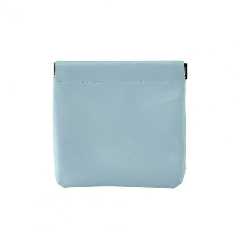 Small Storage Bag Automatic Closing Lipstick Pouch Leather Makeup Pouch Portable Coins Keys Cable Earphone Jewelry Organizer Bag