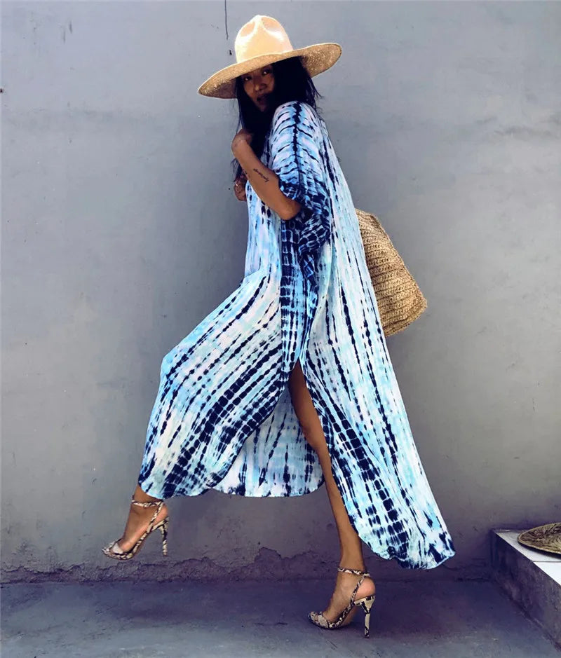 Women'S Beach Kaftan Dresses Half Sleeve Caftan Swimsuit plus Size Bathing Suit Cover Ups