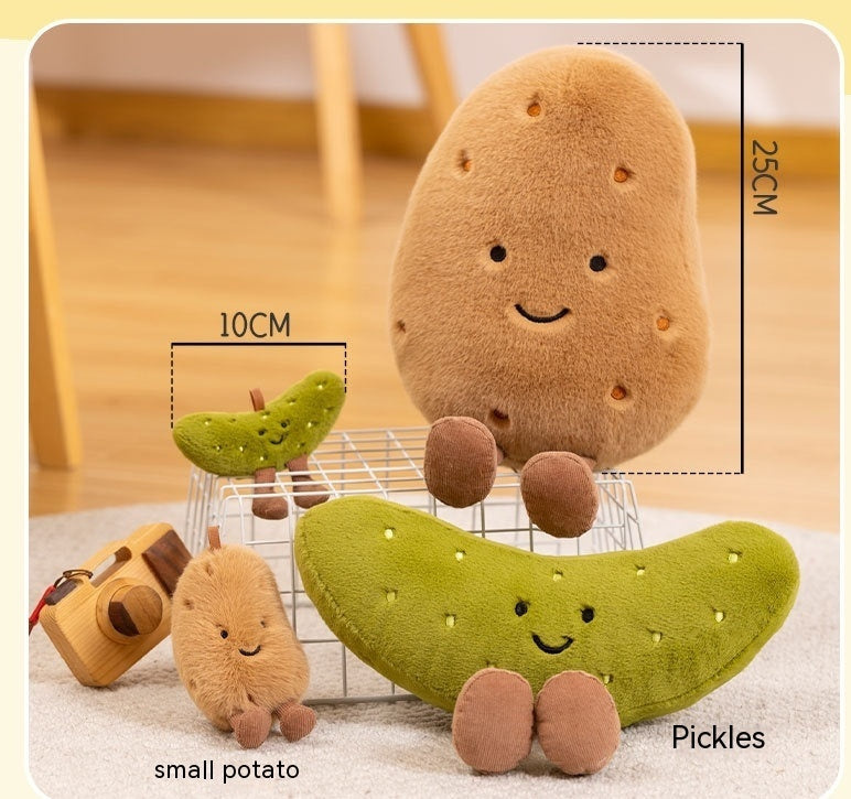Plush Potato and Cucumber Toy - Cute Childrens Gift South Bay Evans General Store