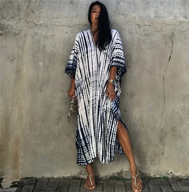 Women'S Beach Kaftan Dresses Half Sleeve Caftan Swimsuit plus Size Bathing Suit Cover Ups