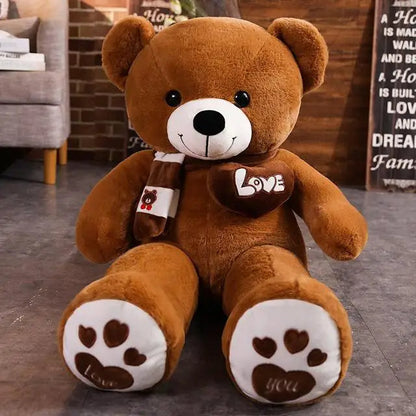 High Quality 4 Colors Teddy Bear With Scarf Stuffed Animals Bear Plush Toys Doll Pillow Kids Lovers Birthday Baby Gift Stone's Store