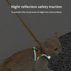  Adjustable Cat Harness With Leash Set Reflective Vest Pet Harnesses