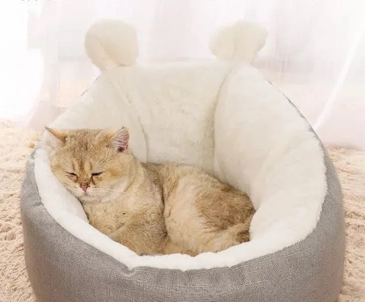 Fast Shipping CAT BED SLEEPING BAG (Grey-Medium) Teal Zeus