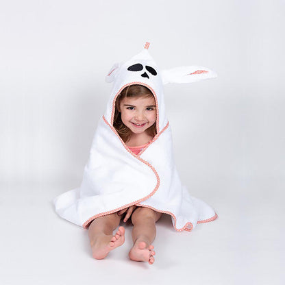 Eco-Friendly Baby Bath Wrap with Bunny Ears - Organic Cotton Comfort Chocolate Briseis