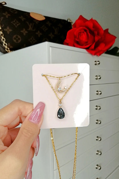 View details for Moon Layered Necklace 18 Karats gold Plated 