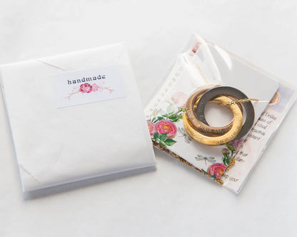  Personalized Scripture Rings Necklace, Custom Christian Russian Rings