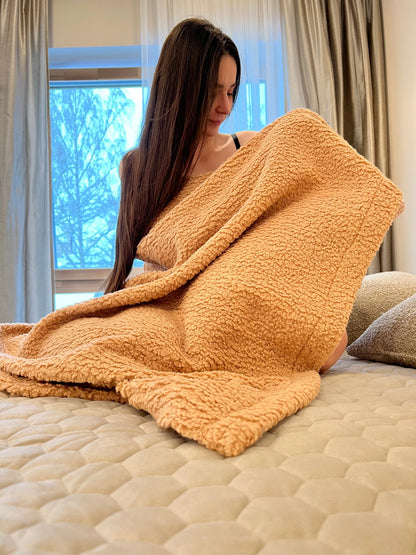 Bedspread/Blanket "Teddy" Ochre Ares