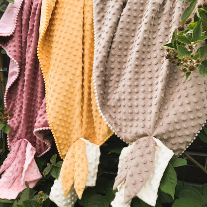 2in1 Blanket with sewn-up Baby Comforter, dusty rose Ochre Ares