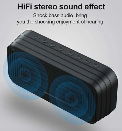 LED Display Alarm Clock Wireless Bluetooth Speakers Teal Simba