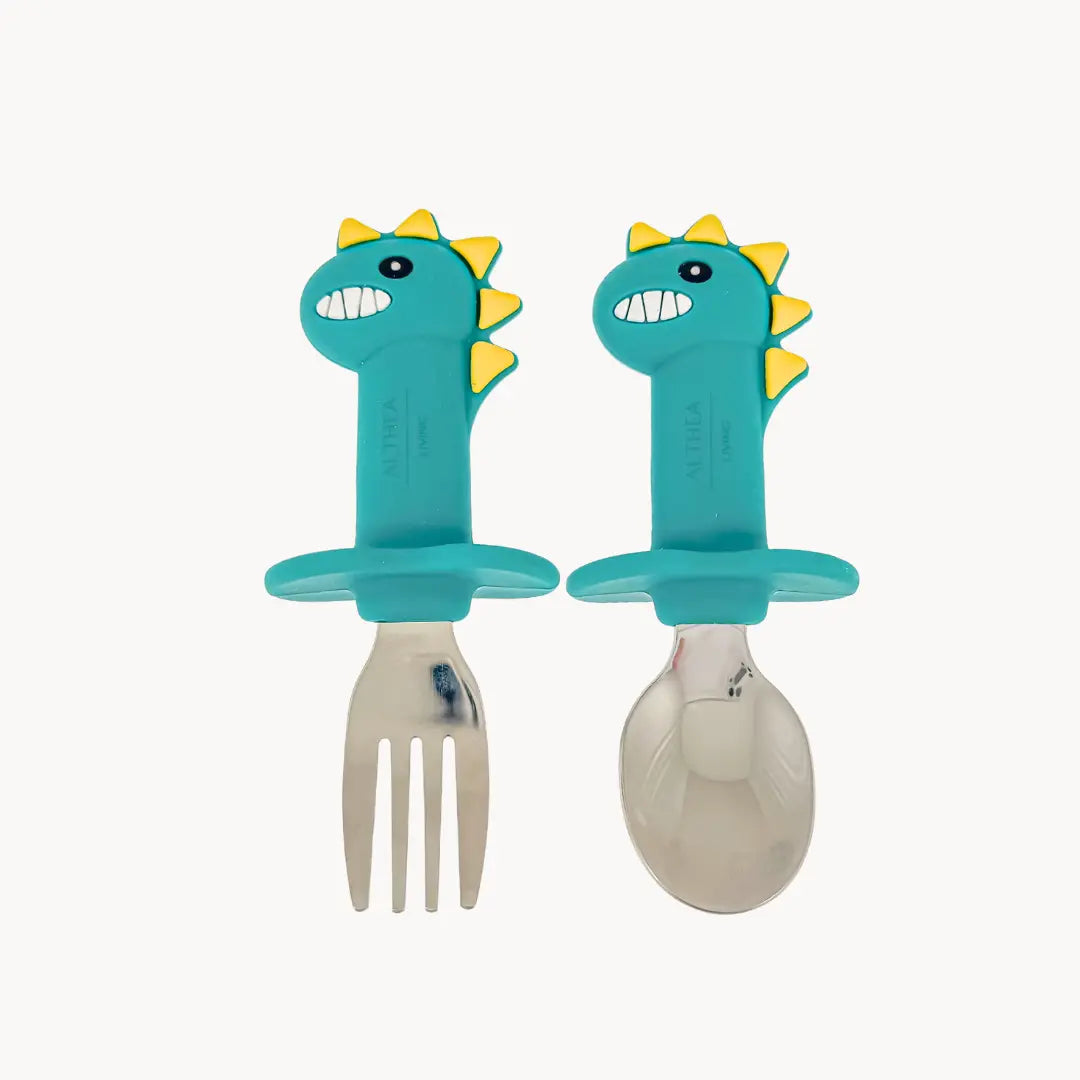 Cubiertos ergonómicos con forma de dinosaurio Lemon Perses