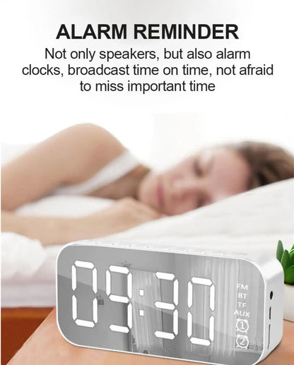 LED Display Alarm Clock Wireless Bluetooth Speakers Teal Simba