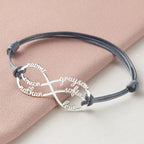 Mom Bracelet With Kids Names, Infinity Bracelet With Names,Mom Jewelry Green Millie