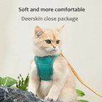  Adjustable Cat Harness With Leash Set Reflective Vest Pet Harnesses