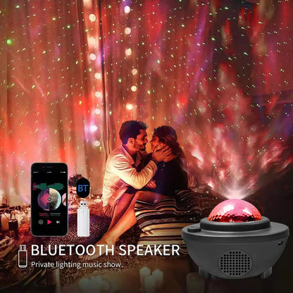 Colorful Starry Sky Galaxy Projector with Bluetooth Speaker Teal Simba