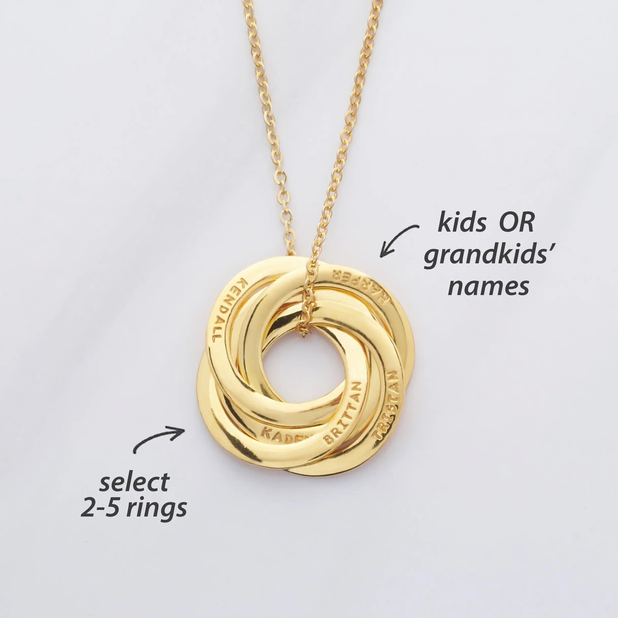 View details for Children Name Necklace, Personalized Grandma Gift, Family Necklace 