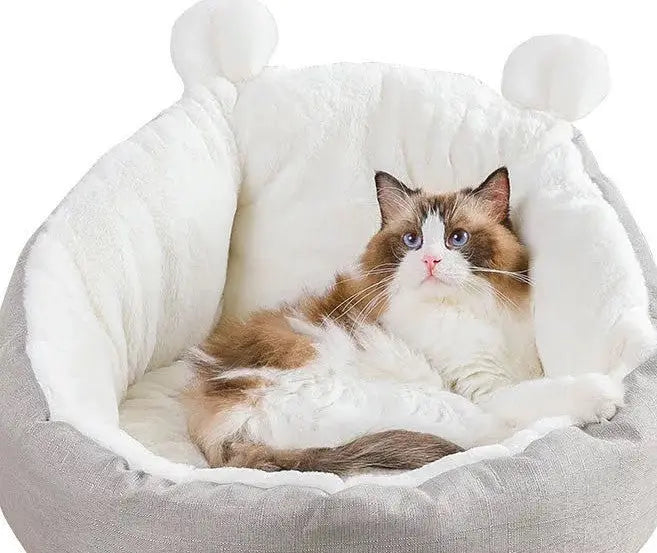 Fast Shipping CAT BED SLEEPING BAG (Grey-Medium) Teal Zeus