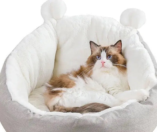 Fast Shipping CAT BED SLEEPING BAG (Grey-Medium) Teal Zeus