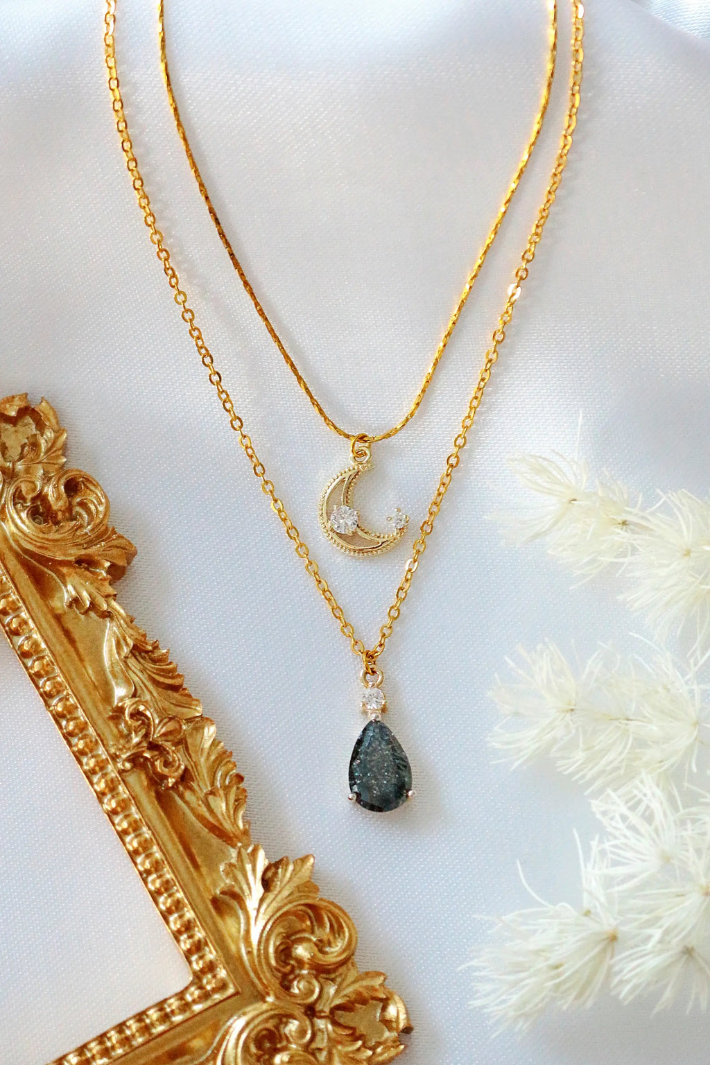 View details for Moon Layered Necklace 18 Karats gold Plated 