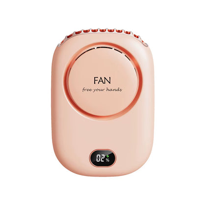 Portable Lazy Hanging Neck Fan Mini Cooling Fans Bladeless USB Rechargeable Sports Cooling Fan for Outdoor Sports Travel