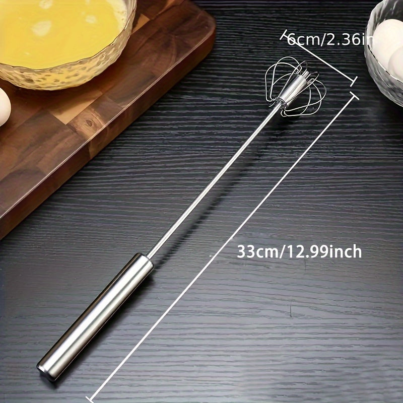1pc Semi-Auto Stainless Steel Egg Whisk Shop1102870064 Store