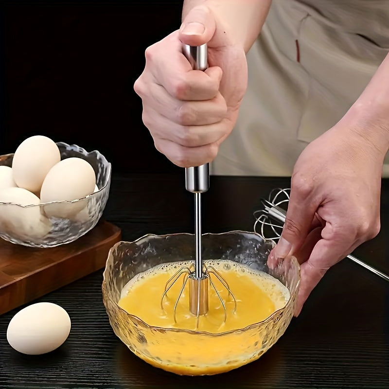 1pc Semi-Auto Stainless Steel Egg Whisk Shop1102870064 Store