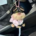 Llavero de muñeca con colgante de abeja y cachorro con sombrero